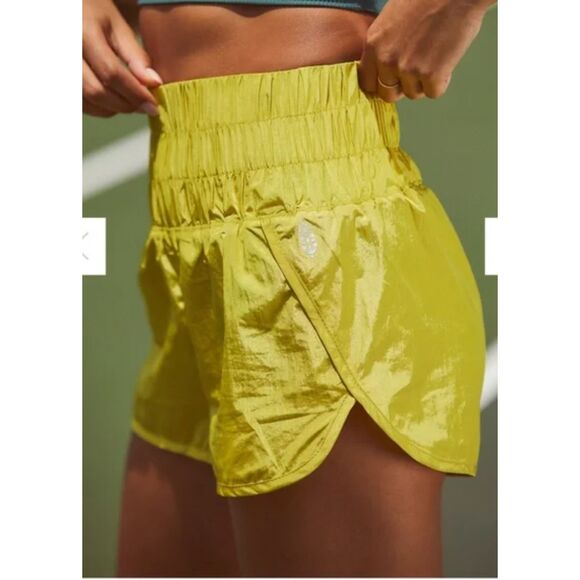 FP Movement by Free People Pants - FP MOVEMENT The‎ Way Home Athletic Shorts Neon Green Medium